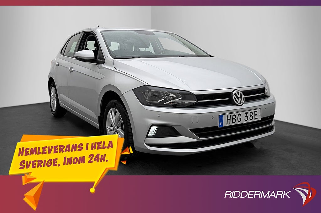 Volkswagen Polo 1.0 TSI P-sensorer Bluetooth 0.47 l/mil 95hk