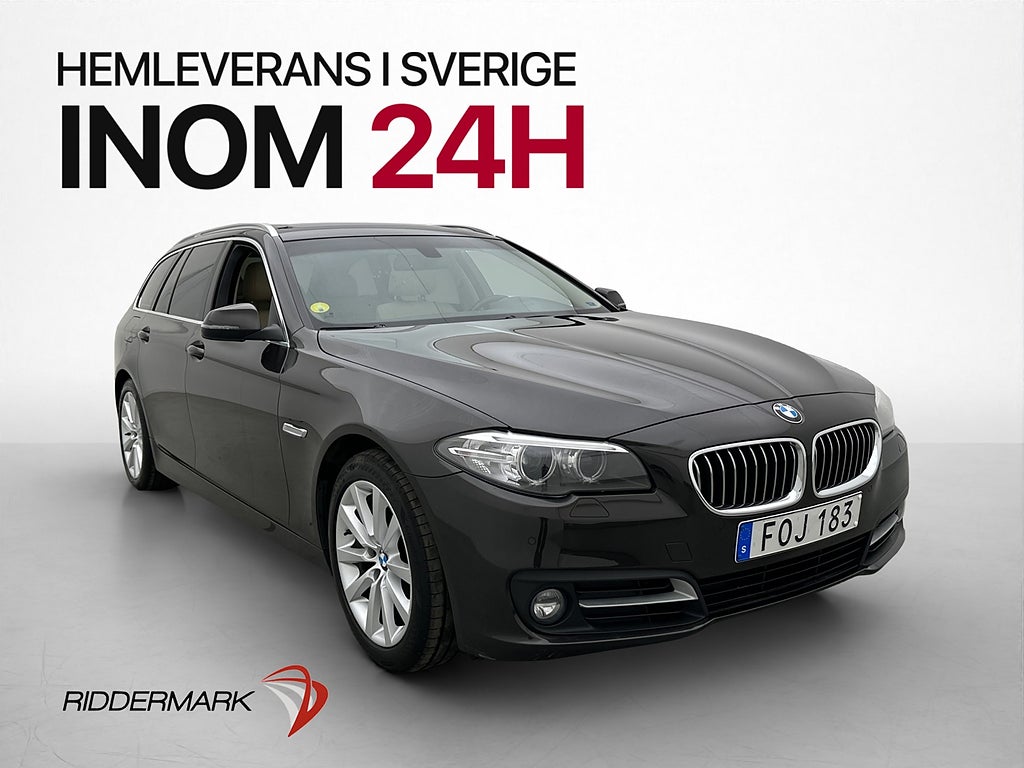 BMW 520d Touring Läder Panorama M-ratt 2-Brukare 190hk
