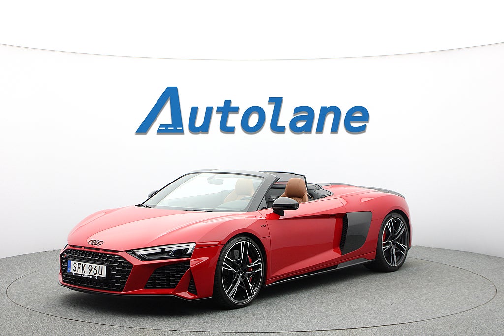 Audi R8 Spyder V10 Q Performance, Keramisk, Kolfiber, B&O 620hk