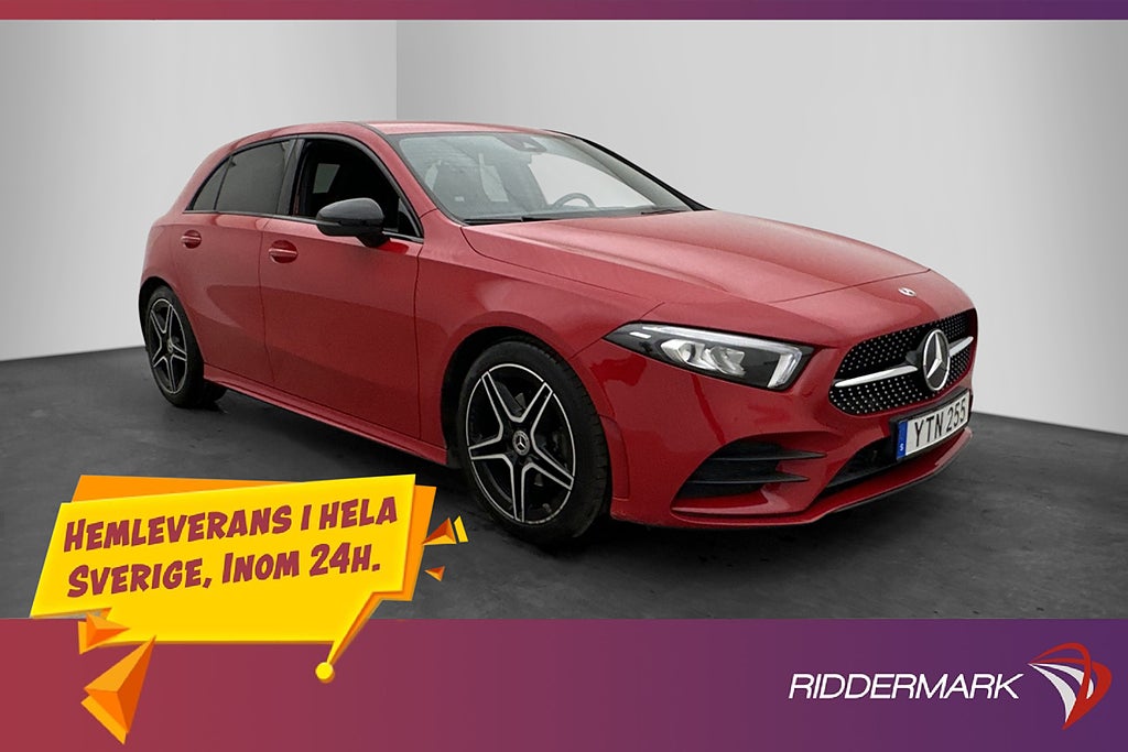Mercedes-Benz A 200 163hk AMG Line Kamera CarPlay Night