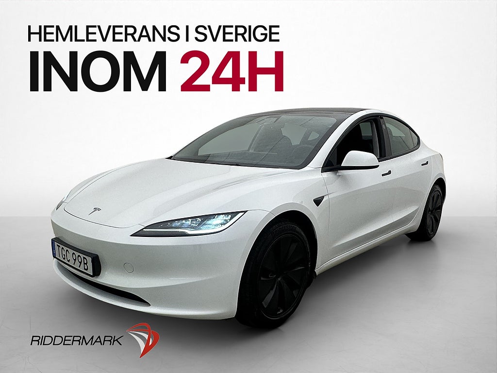 Tesla Model 3 Long Range AWD Drag Svensksåld Panorama