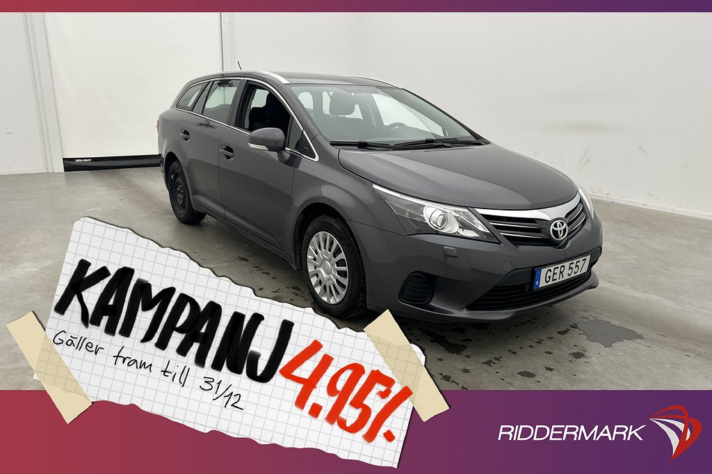 Toyota Avensis Kombi D-4D 124hk Life M/K-Värmare 4,95% Ränta