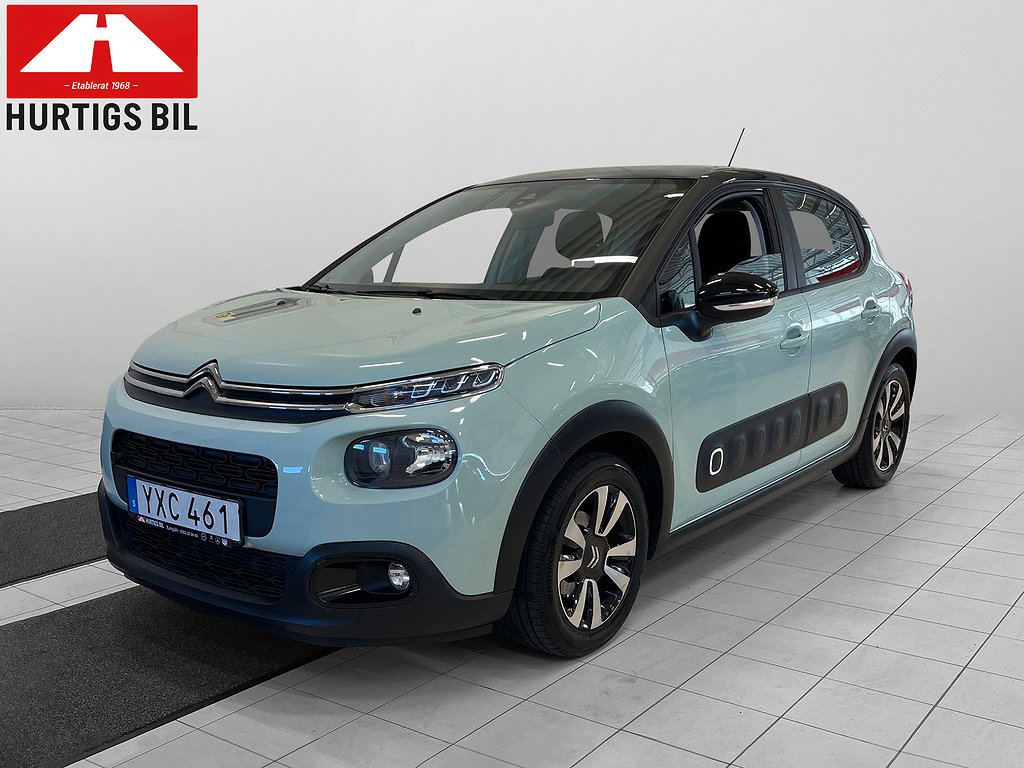 Citroën C3 82 Hk Shine/P-sensor/Keyless/V-Hjul/Kamrem bytt/