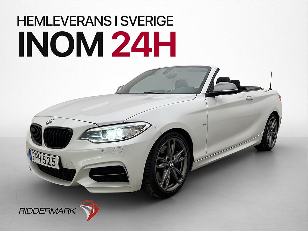 BMW M235I Convertible 326hk Sportbromsar Navi H/K Sv.Såld