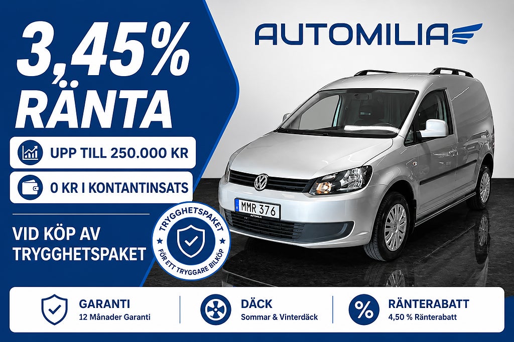 Volkswagen Caddy Skåpbil 2.0 TDI, Nyservad!, SUPERLÅG RÄNTA 3,45%