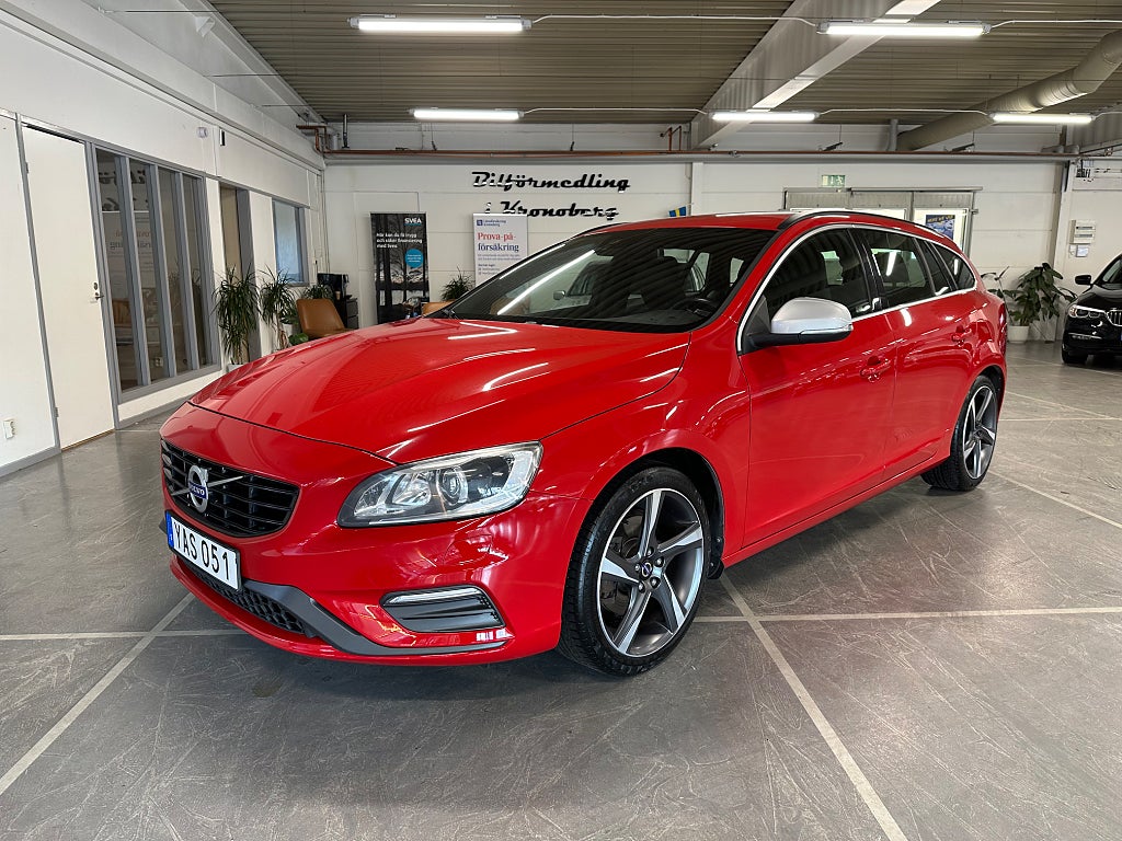 Volvo V60 D3 R-Design Helskinn Värmare Dragkrok 1-Ägare