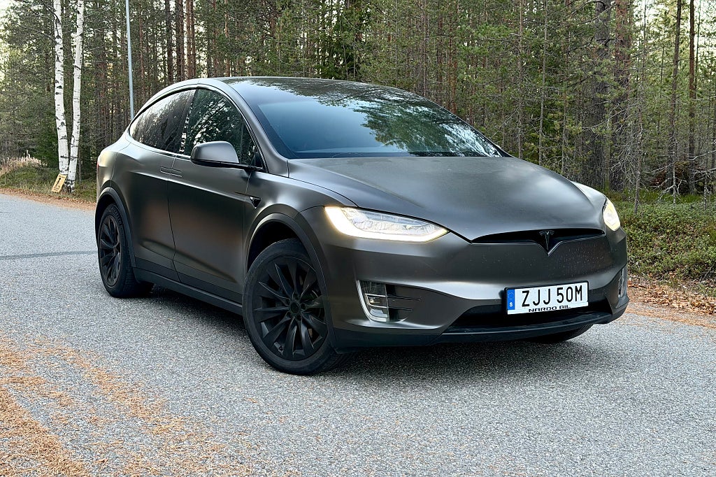 Tesla Model X 100D|FSD|AWD|Dragkrok|6-sits|Backkamera|Folierad