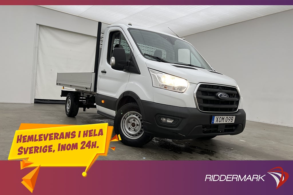 Ford transit 350 FLAKBIL Värmare Drag 3-Sit Farthållare Moms