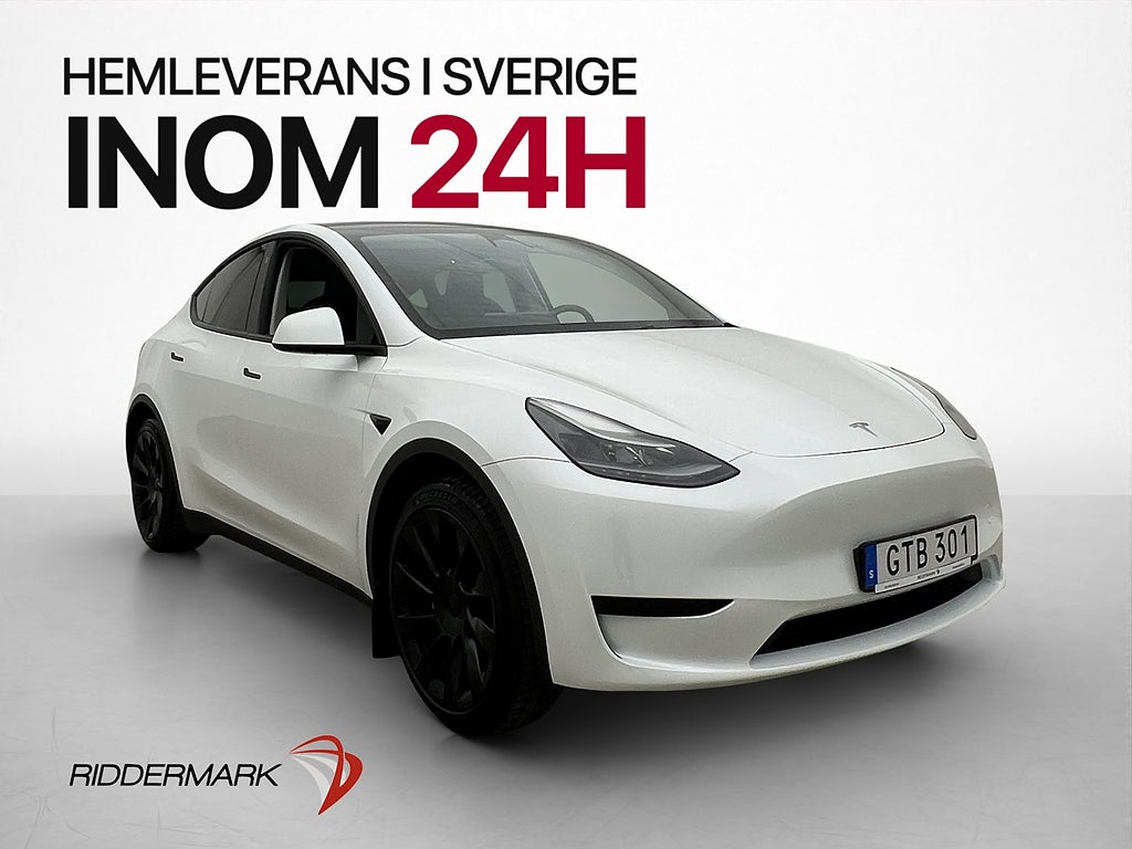 Tesla Model Y Standard Range Dragkrok Autopilot Svensksåld