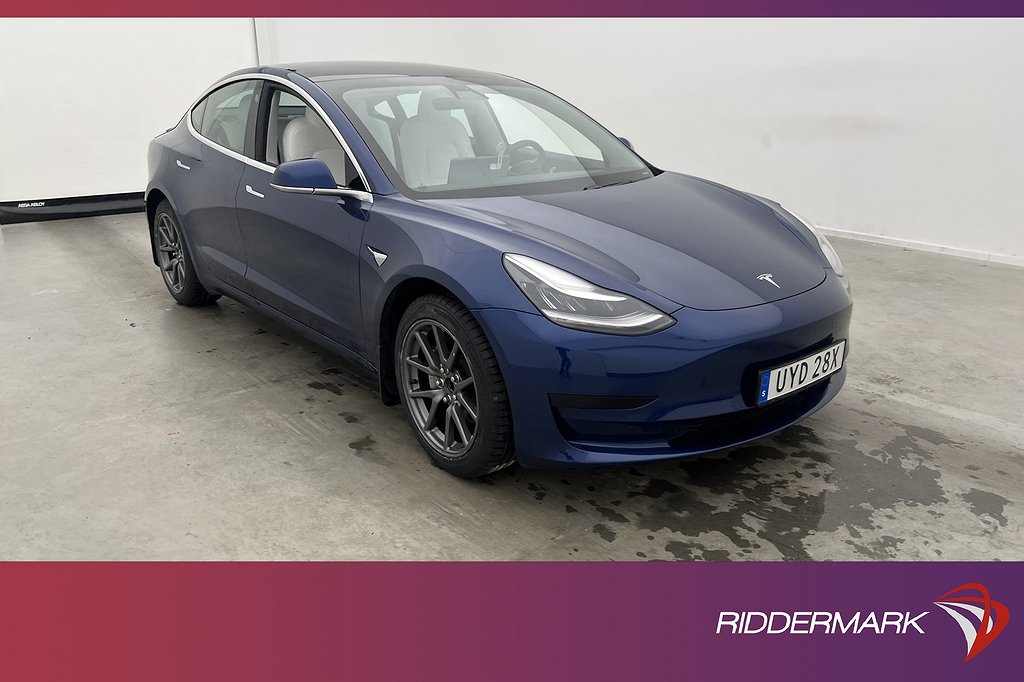 Tesla Model 3 Standard Rang Plus Ljus Interiör Drag Sv Såld