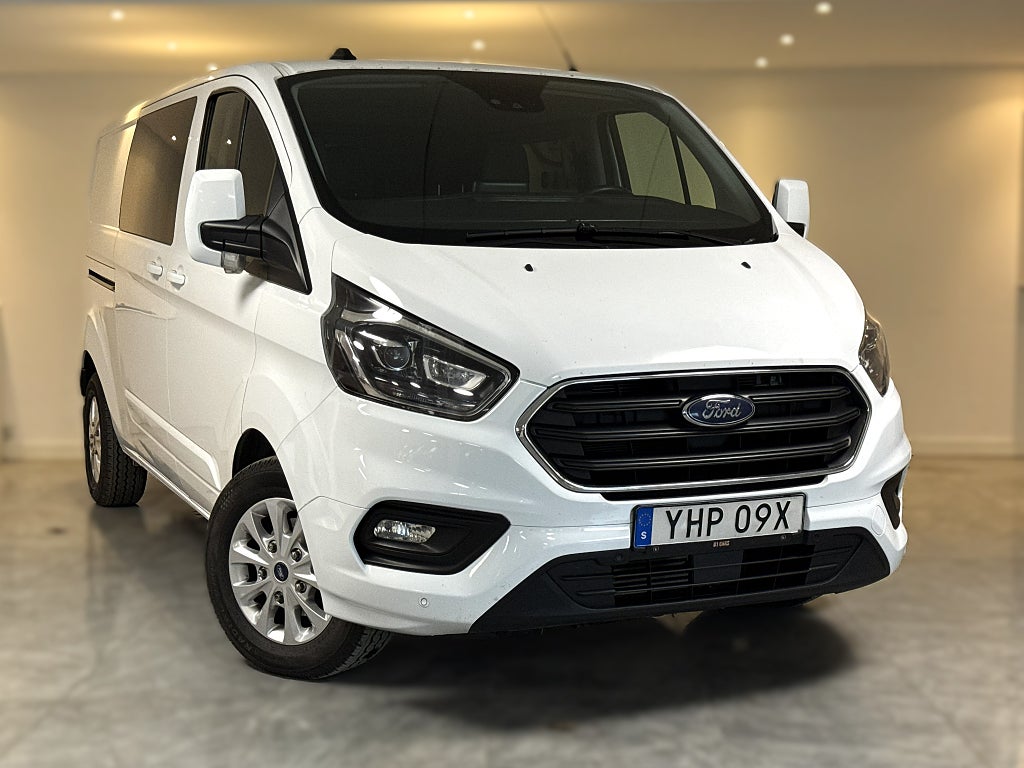 Ford transit CUSTOM 340 2.0 AUTO 2xSKJUTD 5-SITS D-VÄRMARE NYKAMREM