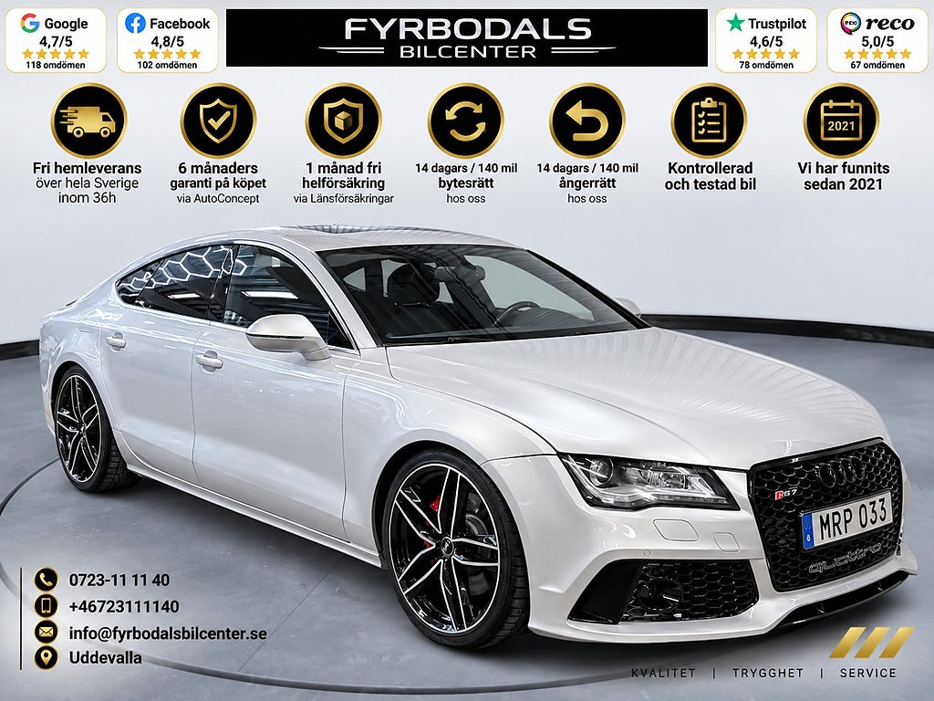 Audi A7 3,0 TDI 245hk Diesel Quattro S-Line RS7 optik 1791kr/må