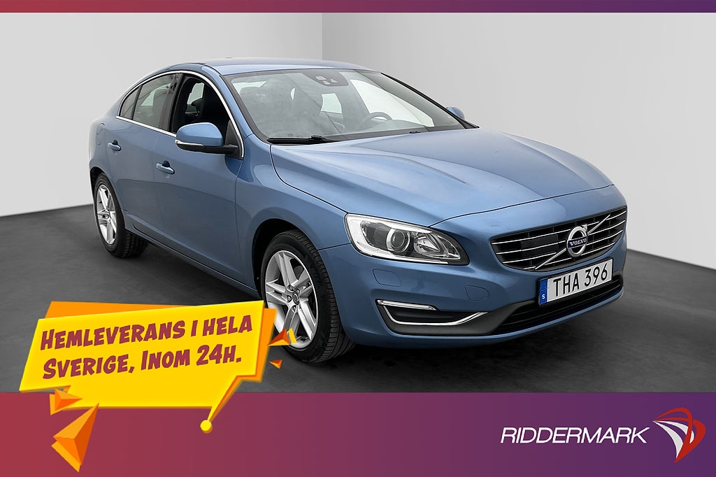 Volvo S60 D4 181hk Summum Värmare Dragkrok Skinn Elstol BLIS