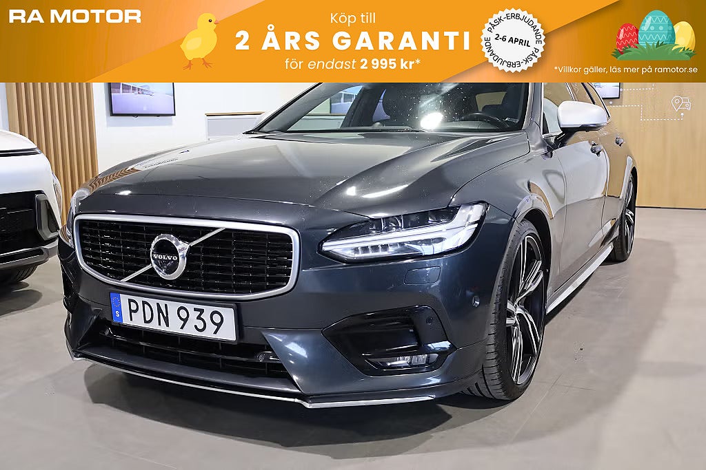 Volvo V90 T5 254hk R-Design Aut B&W Panorama 360°Kamera Navi 2017