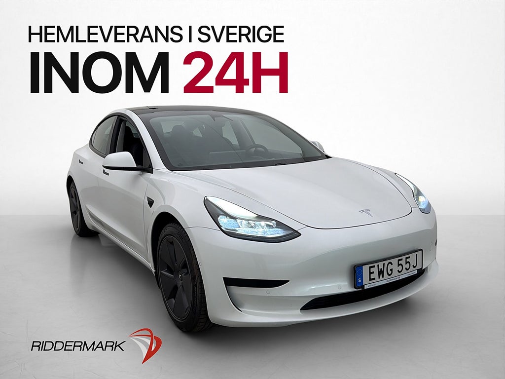 Tesla Model 3 Standard Range Plus Värmepump Drag Autopilot
