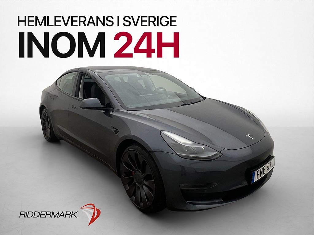 Tesla Model 3 Performance Autopilot Värmepump Rattvärme MOMS