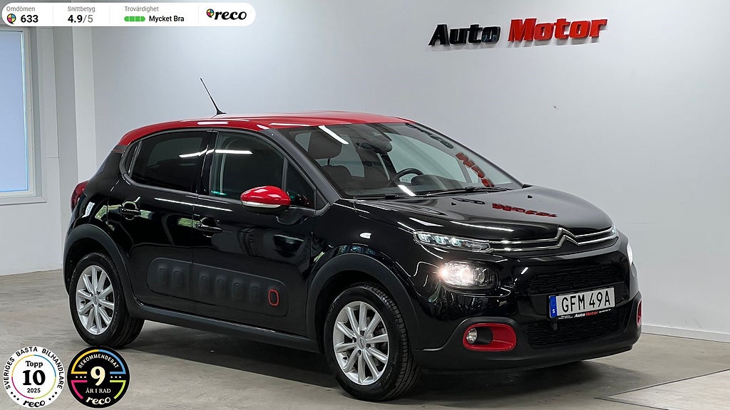 Citroën C3 1.2 VTi SHINE 83hk Fullservad/ En ägare