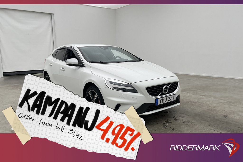 Volvo V40 T3 152hk R-Design VOC Värm Sensorer 4,95% Ränta