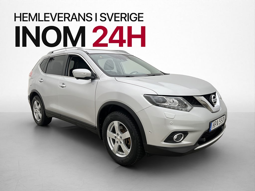 Nissan X-Trail 1.6 dCi Tekna 7-Sits Pano 360° Skinn GPS Drag