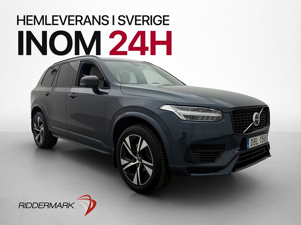 Volvo XC90 R-Design 7-sits Skinn Kamera CarPlay P-sens Navi