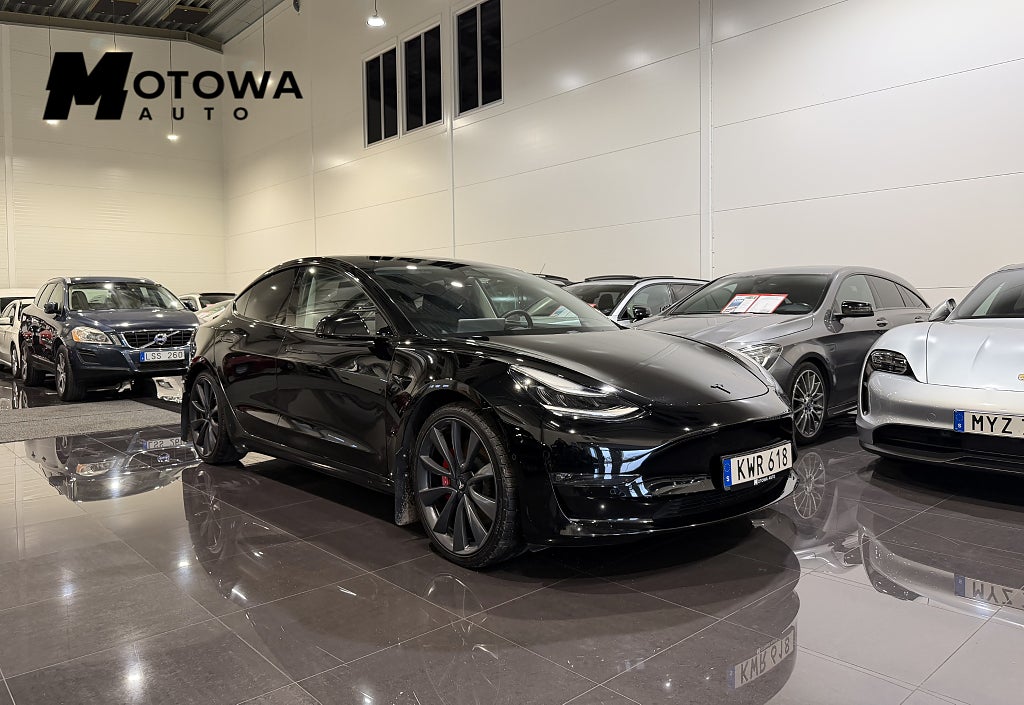 Tesla Model 3 Performance 510hk AWD Pano Sv-såld Euro 6