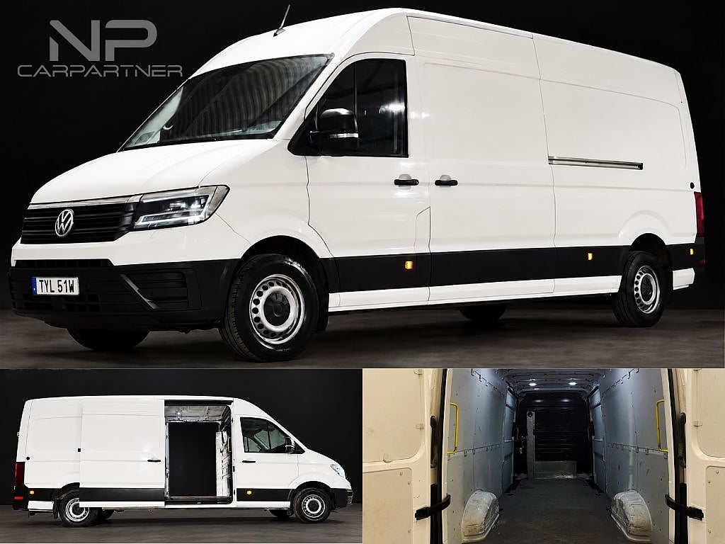 Volkswagen Crafter L4H3|LÅNG|2xSKJUTDÖRRAR|MOMS|VÄLSERVAD|Värmare|3-Sits|