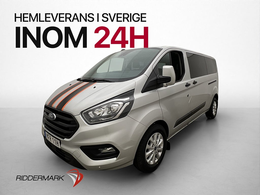 Ford Transit Custom Kombi Lång 9-Sits Värmare Kamera MOMS