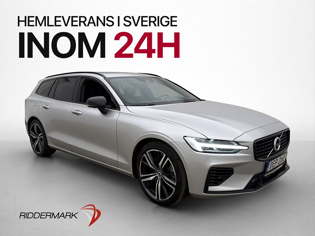 Volvo V60 Recharge AWD T8 R-Design Pano B&W HUD  Värm MOMS