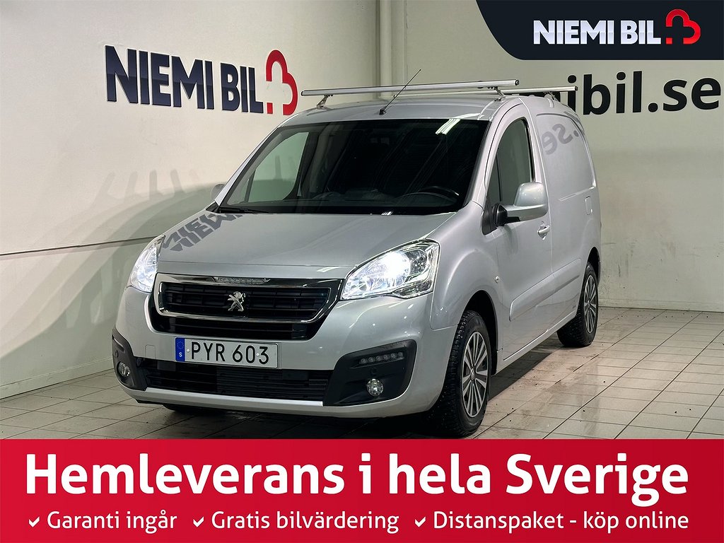 Peugeot Partner Skåpbil 1.6 Automat Mvärm Drag S/V-hjul MOMS