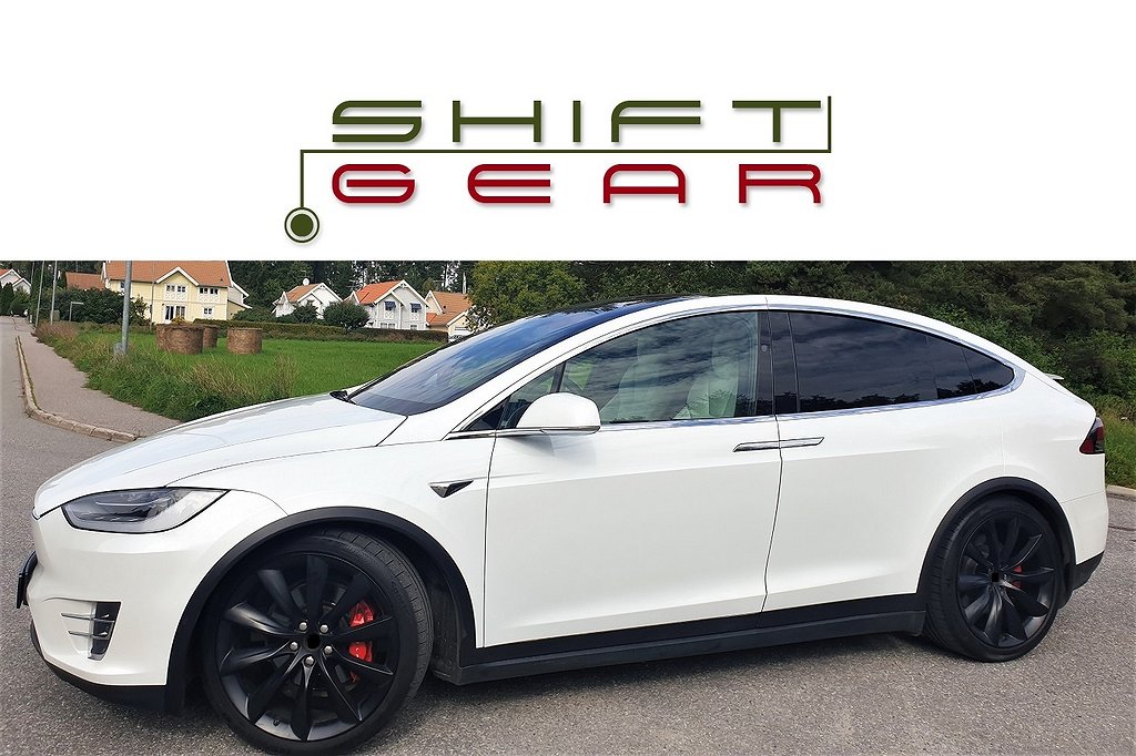 Tesla Model X P100D L+ 6-sits Ultra White EXT. WARRANTY 1 äg