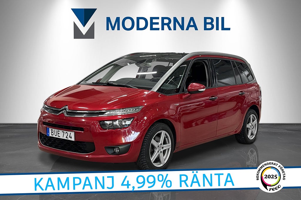 Citroën Grand C4 Picasso 2.0 HDi 150hk EAT 7-sits Exclusive Pano Massage Nyserv