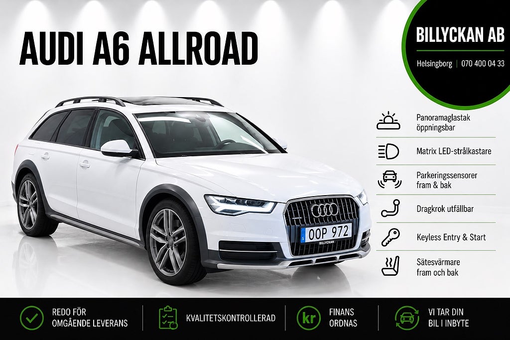 Audi A6 Allroad Allroad Q 3.0 TDI V6 1-Ägare|Värmare|Matrix|Pano|Drag