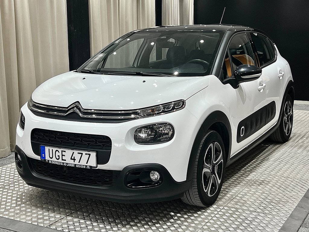 Citroën C3 1.2 PureTech 110hk 1ägare Farthållare Fullservad