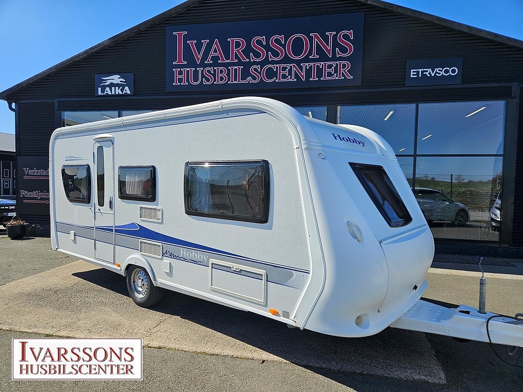 Hobby 495 UL Excellent / Enkelsängar / Förtält