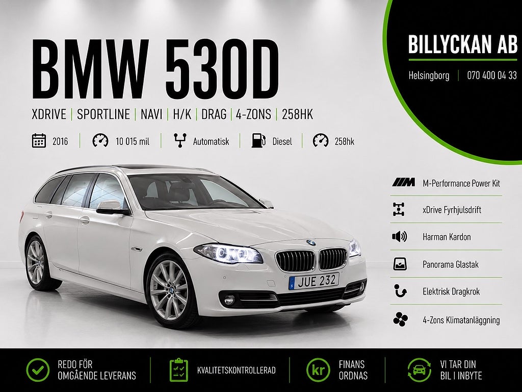 BMW 530D xDrive Touring M-Performance|Pano|H/K|Drag|Navi|4-Zons