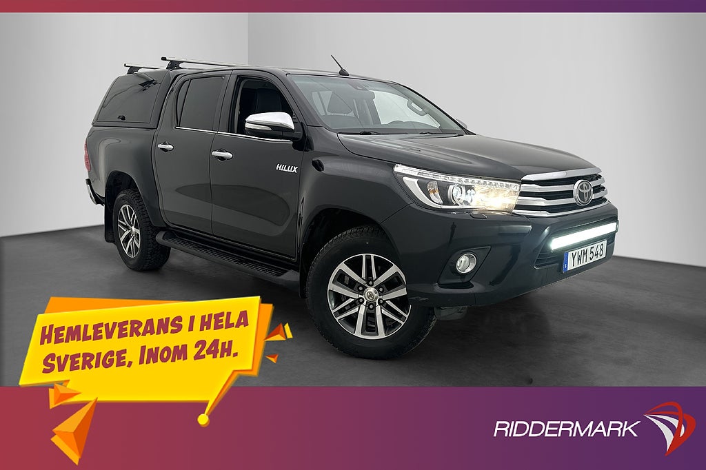 Toyota Hilux Premium 2.4 AWD Värm Drag Diff Skinn Kåpa Moms