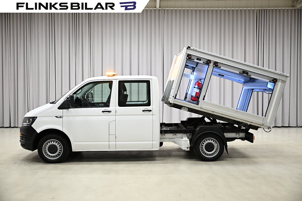 Volkswagen Transporter DSG 150HK Dubbelhytt|Påbyggnad|Tippflak|Leasebar