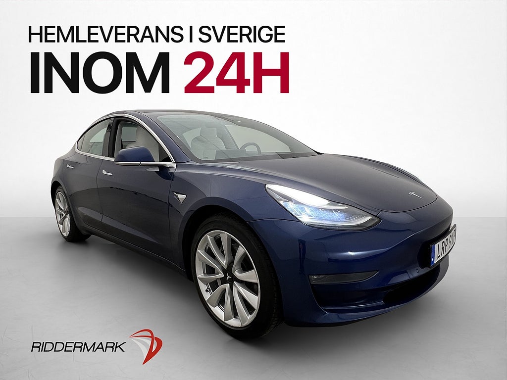 Tesla Model 3 Long Range AWD 440hk Pano Kamera Navi Läder