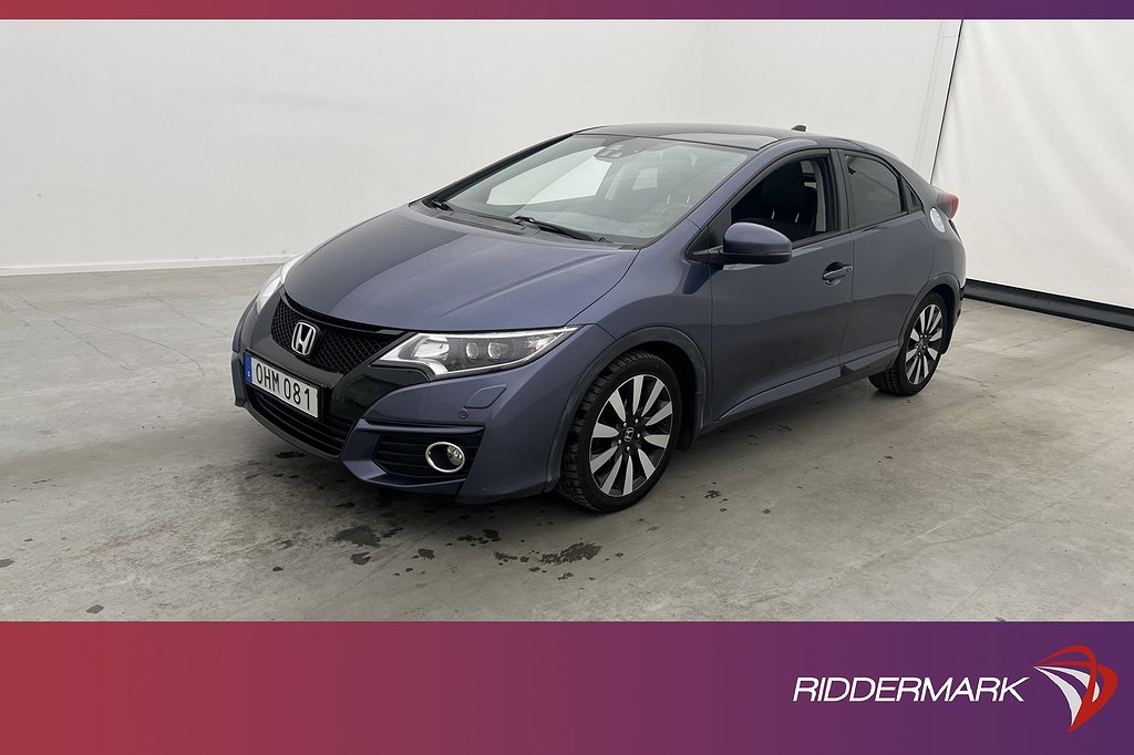 Honda Civic 1.8 i-VTEC 142hk Executive Pano Kamera Skinn GPS