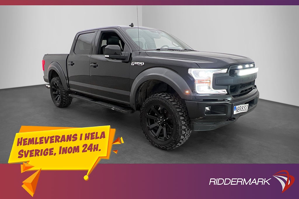 Ford F-150 Lariat Sport V8 4x4 Drag Pano B&O Skinn Moms 1-Äg