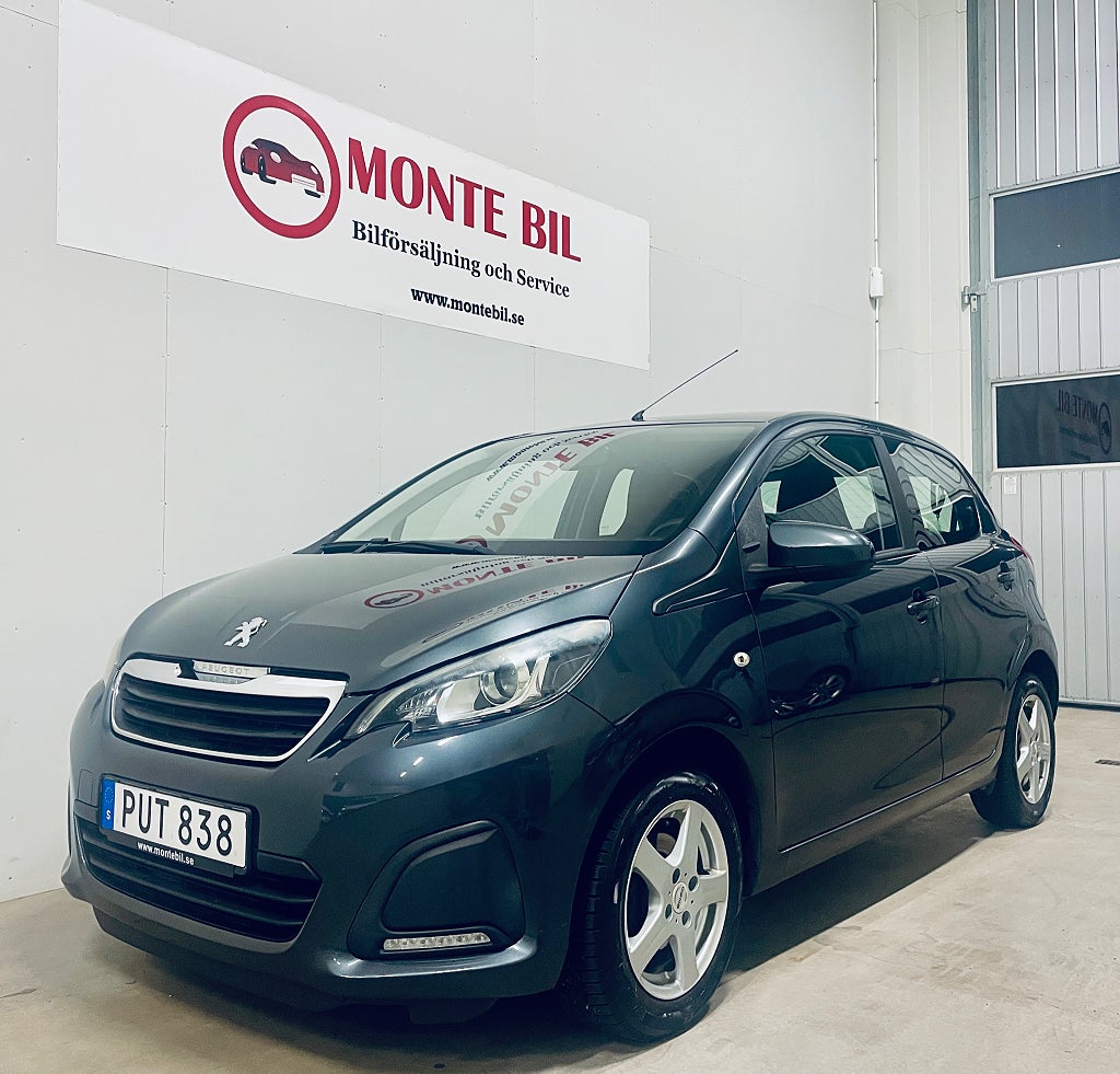 Peugeot 108 5-dörrar 1.0 VTi ETG5  Bluetooth Aux Ränta 1.95%