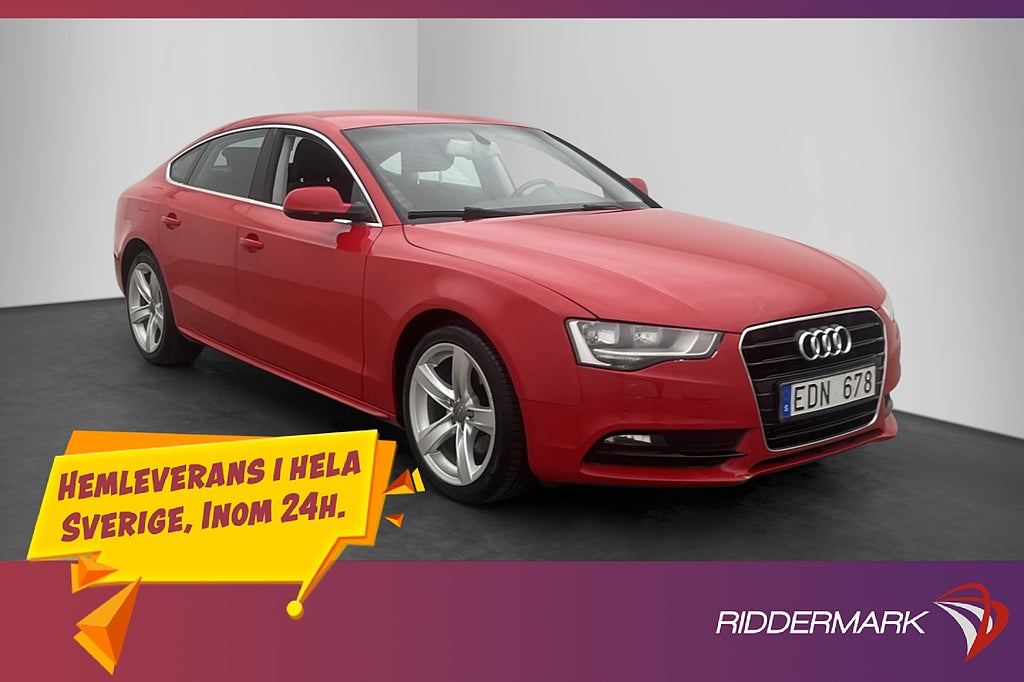 Audi A5 Sportback 2.0 TDI 163hk Comfort P-Sensorer Elstolar