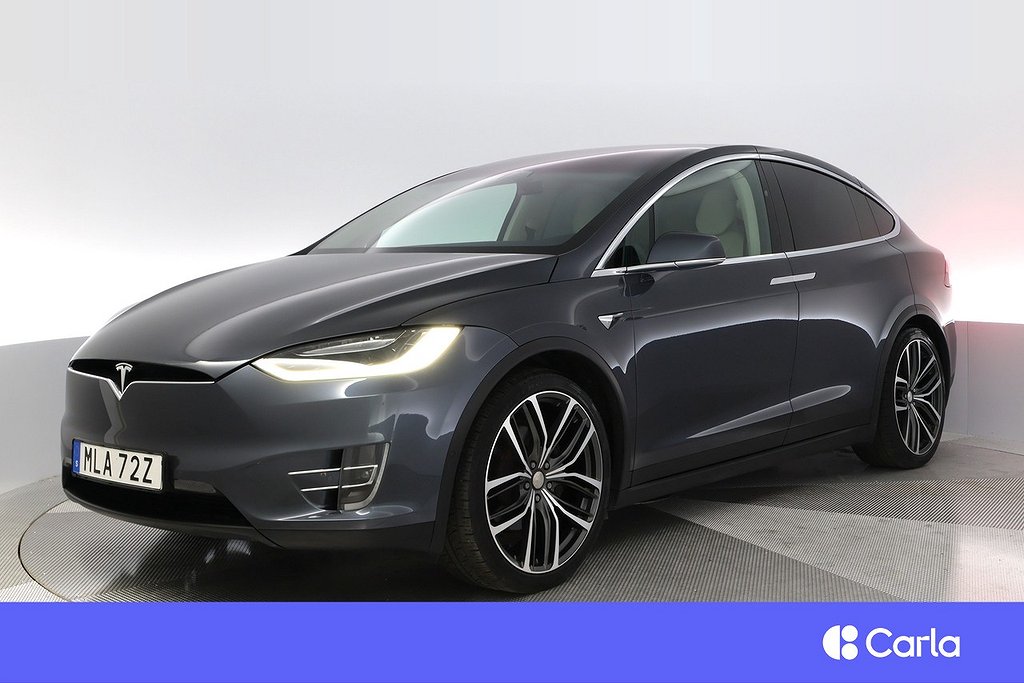 Tesla Model X 100D 5-sits FSD Pano Luftfjädring Drag V-hjul