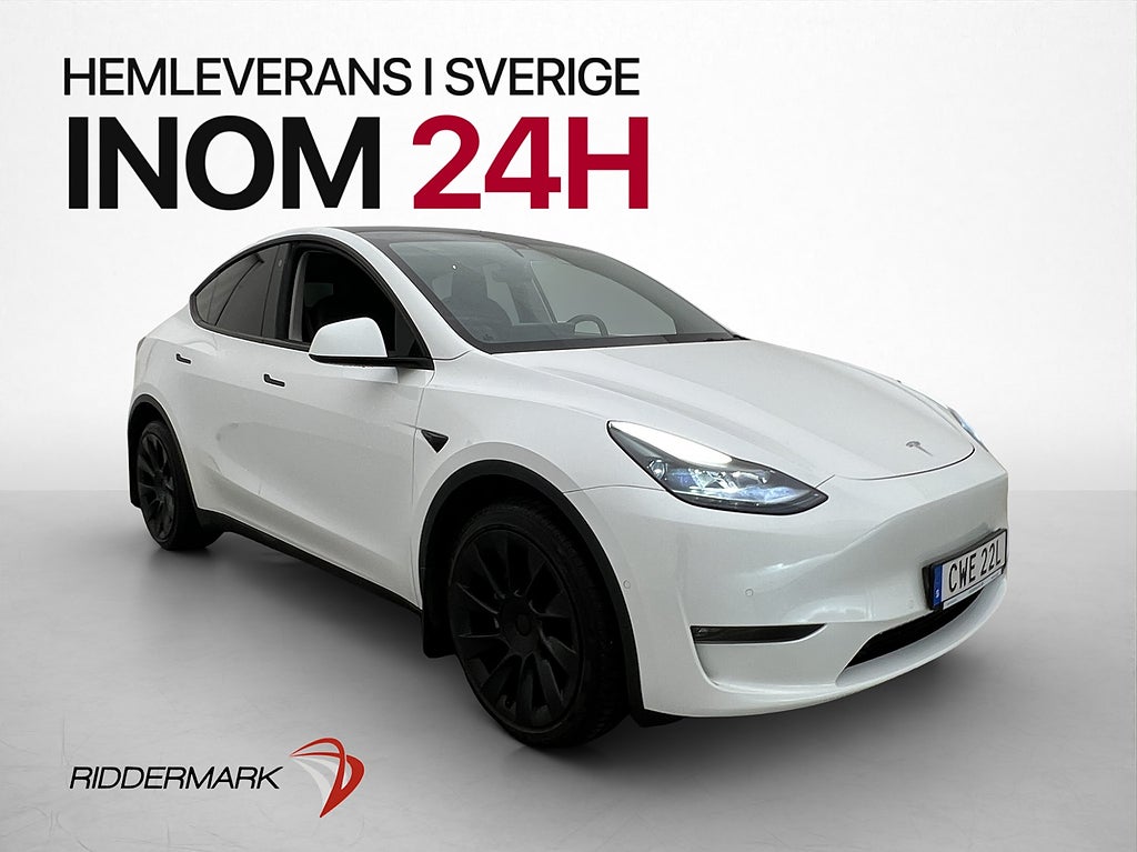 Tesla Model Y Long Range AWD Autopilot Skinn Svensksåld