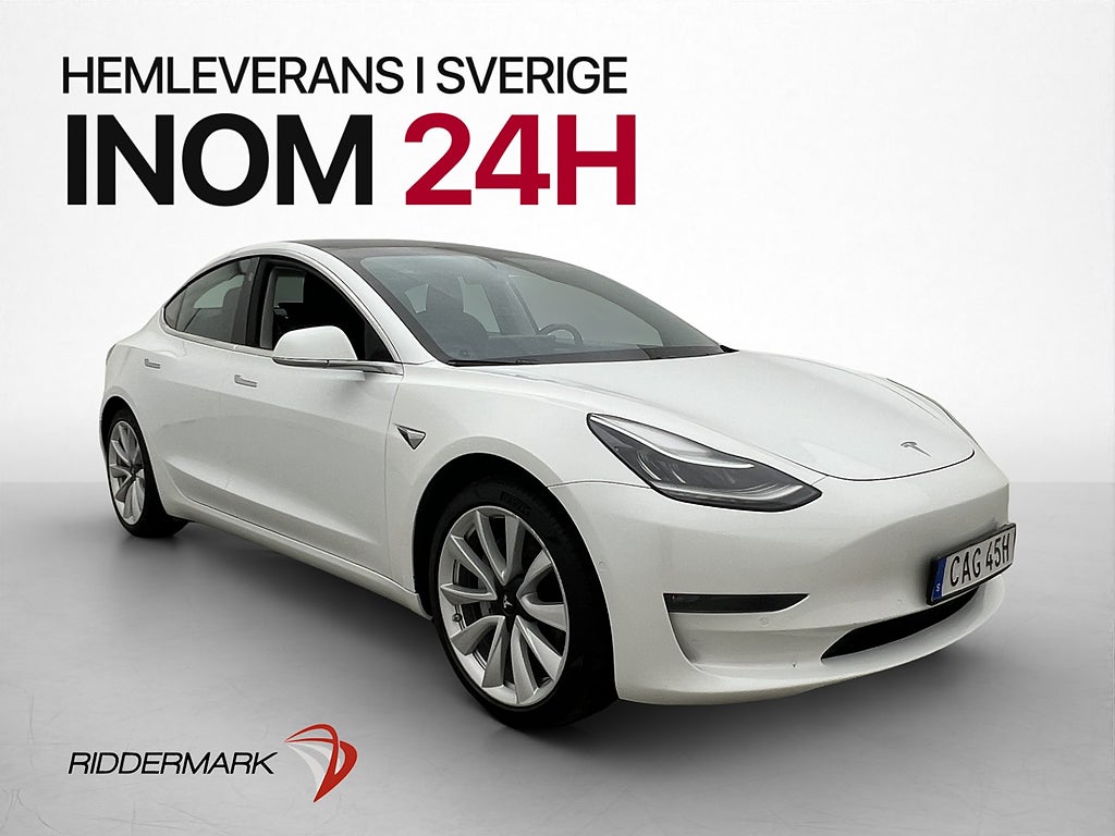 Tesla Model 3 Long Range AWD 440hk MOMS Drag Pano Kamera