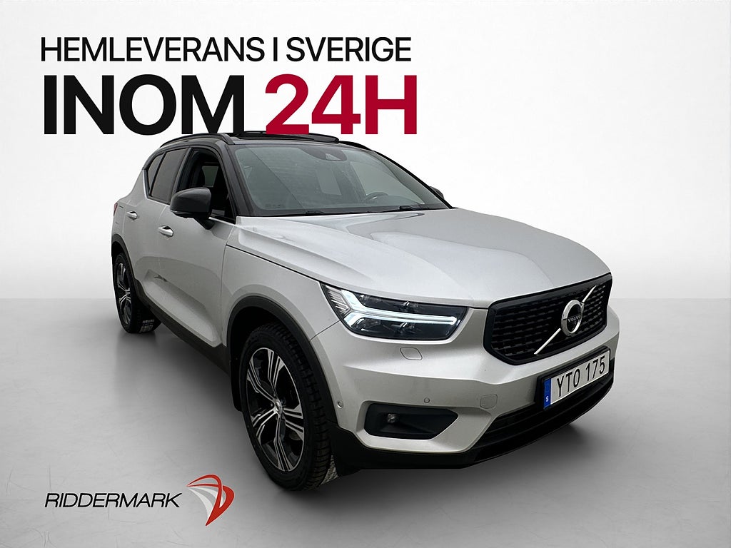 Volvo XC40 T5 AWD R-Design Pano H/K 360° Värm VOC Skinn Drag