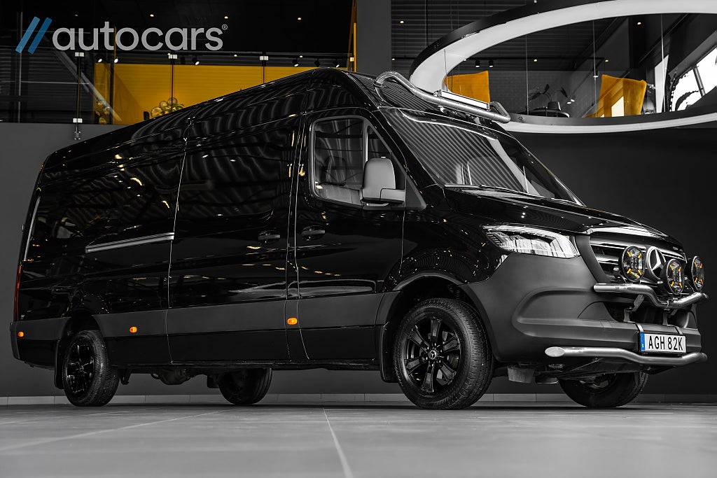 Mercedes-Benz Sprinter 319 CDI 190hk 9G Lång|Leasbar|Läder|Värmare|Drag|Se utr