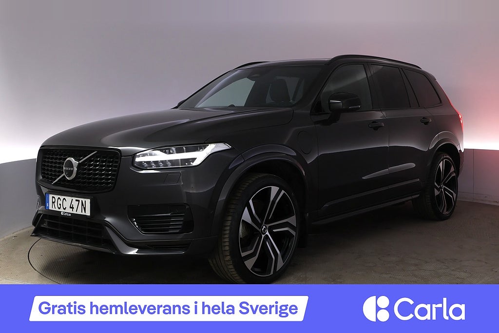 Volvo XC90 7-sits Recharge T8 AWD Ultimate Dark Pano BW Drag