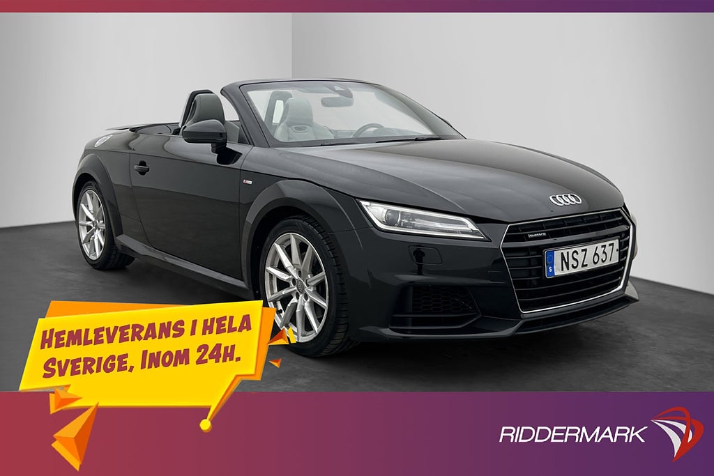 Audi TT Roadster 2.0 TFSI Quattro 230hk S Line Cockpit Navi