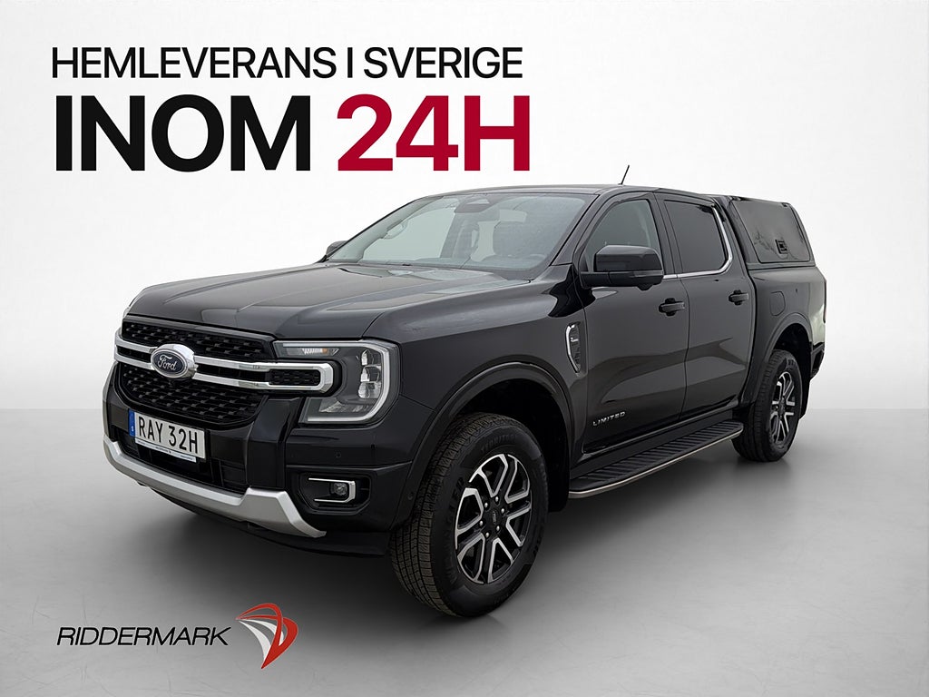 Ford ranger Limited 2.0 e-4WD Värm Drag 360° CARPLAY Moms